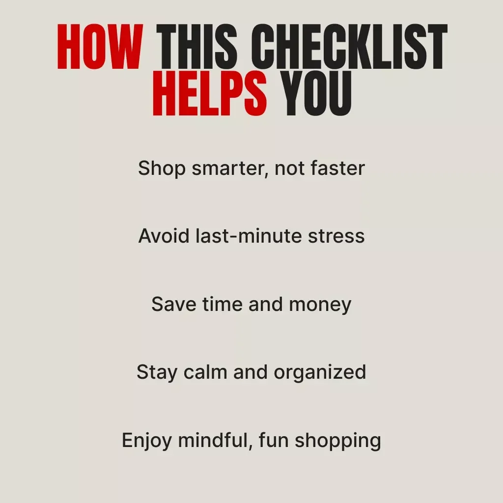 Black Friday, No Rush: Your Stress-Free Shopping Checklist | Digital Download for Smart Shoppers | Black Friday How to Shop Without Time Pressure
