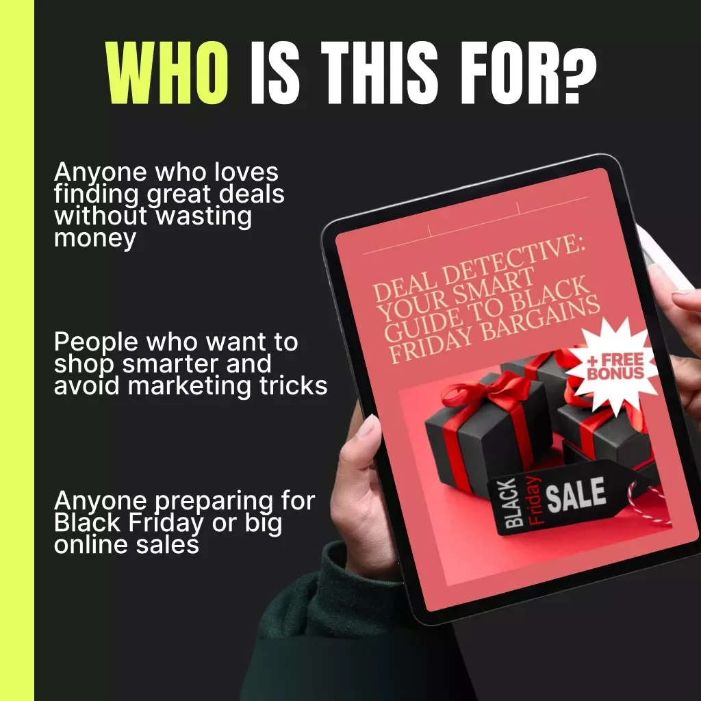Deal Detective: Your Smart Guide to Black Friday Bargains | Digital Download | Smart Shopping eBook, AI-Powered Money-Saving Guide, Holiday Deals Checklist
