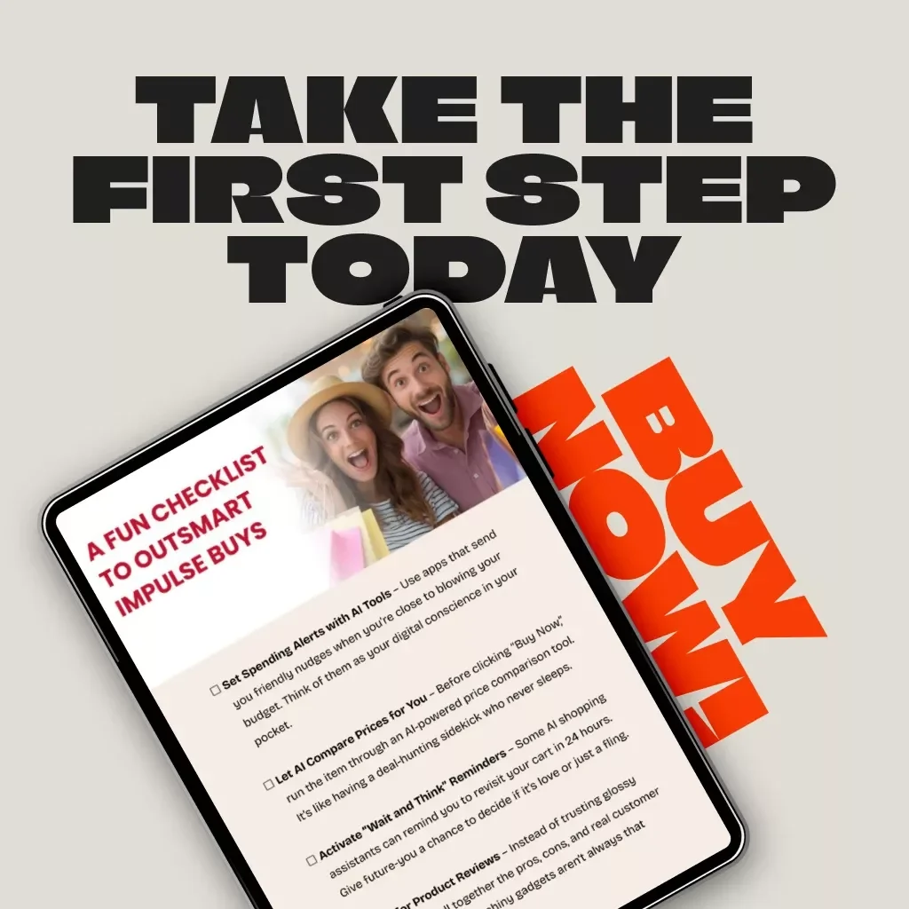 A Fun Checklist to Outsmart Impulse Buys – AI Shopping Guide, Digital Download, Budgeting eBook, Smart Spending Printable