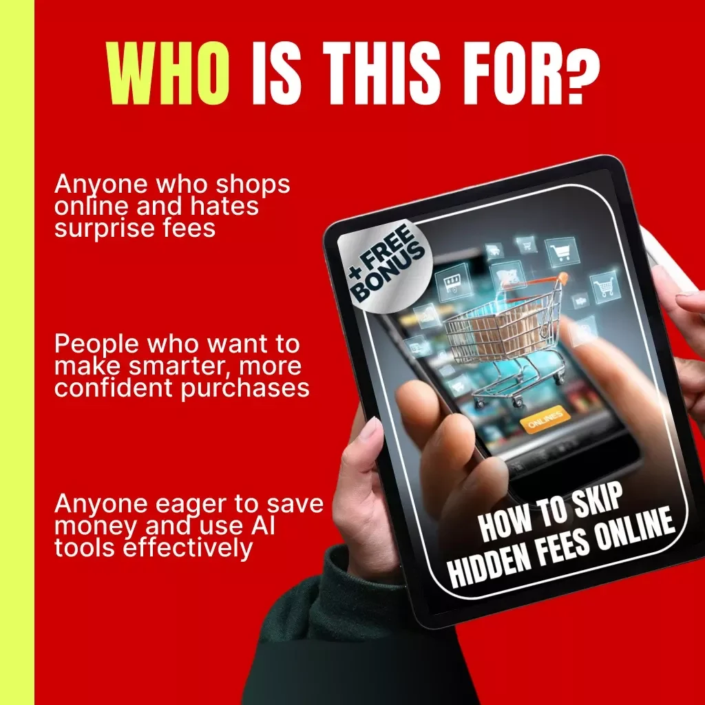 How to Skip Hidden Fees Online | Digital Guide for Smart Shoppers | Best Way to Avoid Unnecessary Fees When Shopping Online | Printable eBook PDF Download