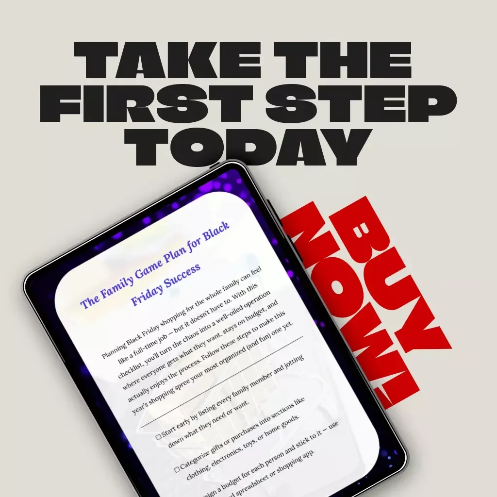 The Family Game Plan for Black Friday Success | Printable Checklist & Digital Download Guide for How to Plan Black Friday Shopping for the Whole Family