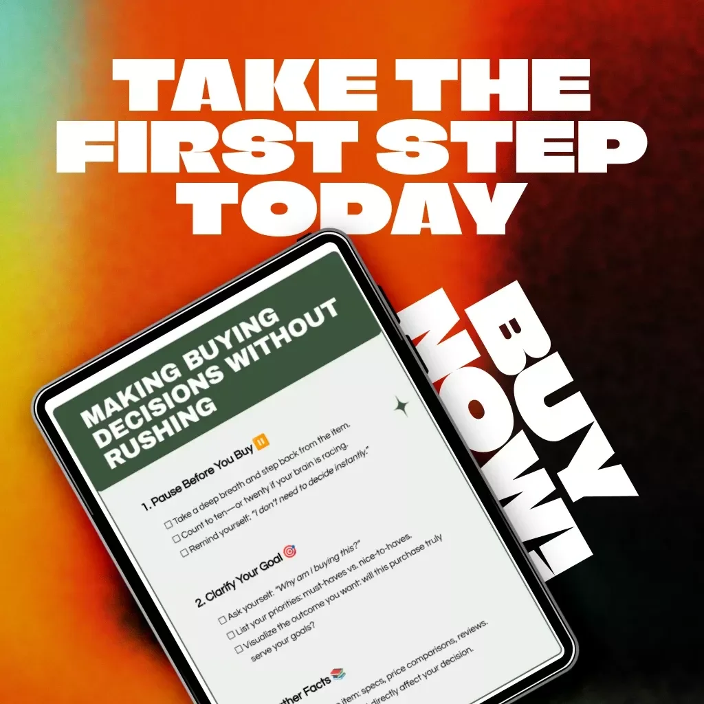 Making Buying Decisions Without Rushing | Mindful Shopping eBook | Smart Consumer Guide | Digital Download for Thoughtful Buyers