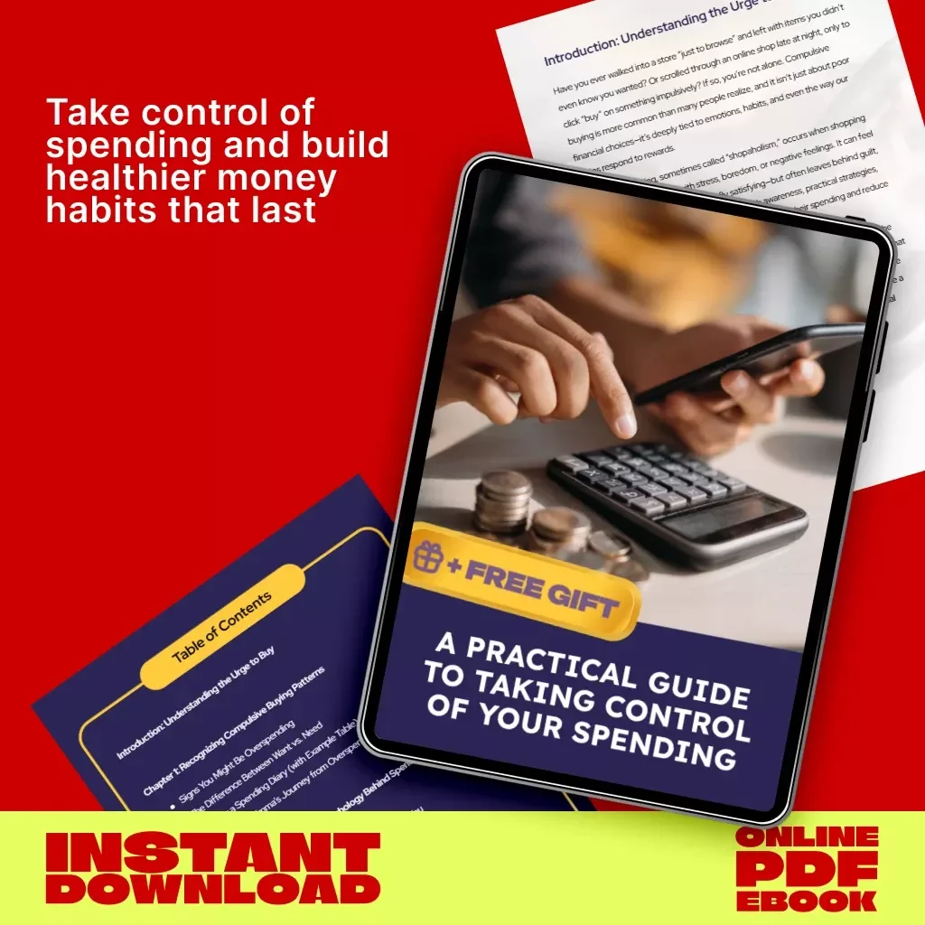 A Practical Guide to Taking Control of Your Spending | Digital eBook for Mindful Money Habits & How to Avoid Compulsive Buying | Budgeting, Emotional Spending & Financial Self-Control Workbook