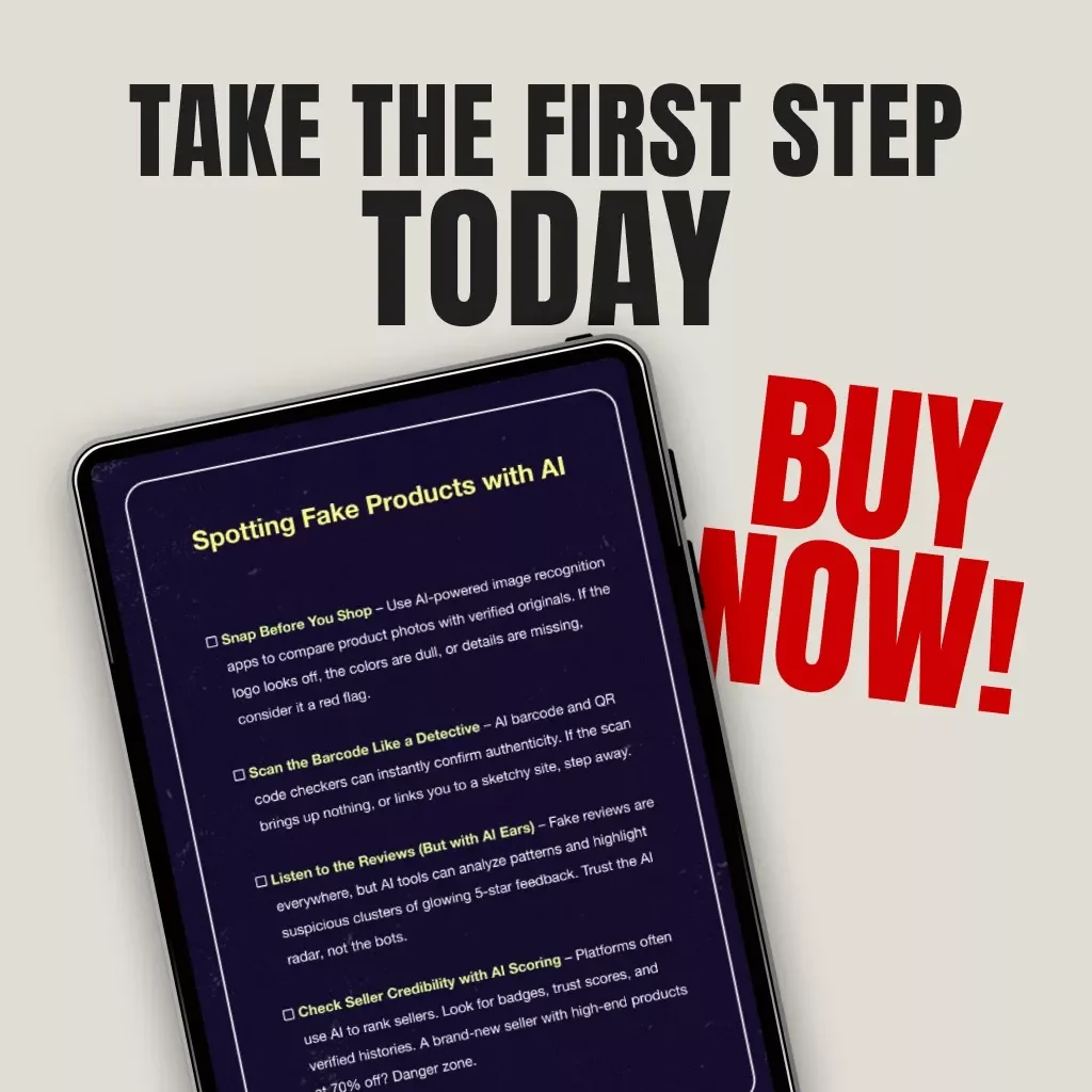 Spotting Fake Products with AI – Digital Checklist | How to Spot Fake Products with AI | Authentic Shopping Guide, AI Anti-Counterfeit Tool, Printable Download