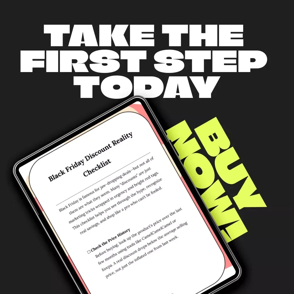 Black Friday Discount Reality Checklist | Digital Download | Smart Shopping Guide, eBook & Printable Checklist for Real Savings and Price Comparison