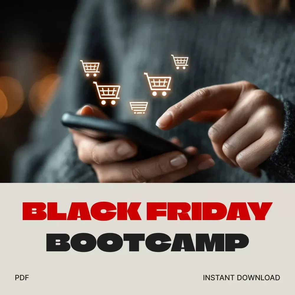 Black Friday Bootcamp Checklist | How to Plan Black Friday Purchases to Save for Holidays | Digital Download Guide for Smart Shoppers