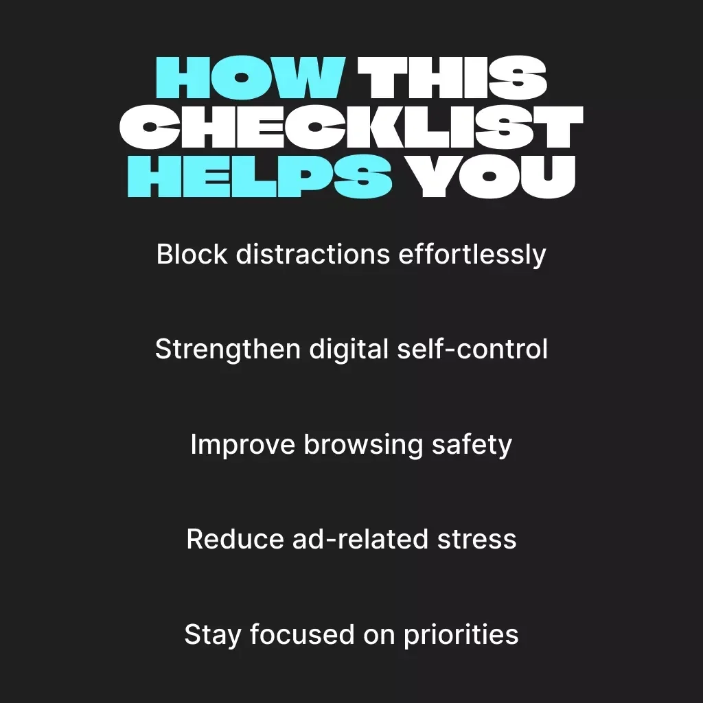 How to Ignore Urgent Ads and Pop-Ups Like a Pro | Printable Digital Checklist | Internet Focus Guide for Mindful Browsing | How to Ignore Urgent Ads and Pop-Ups