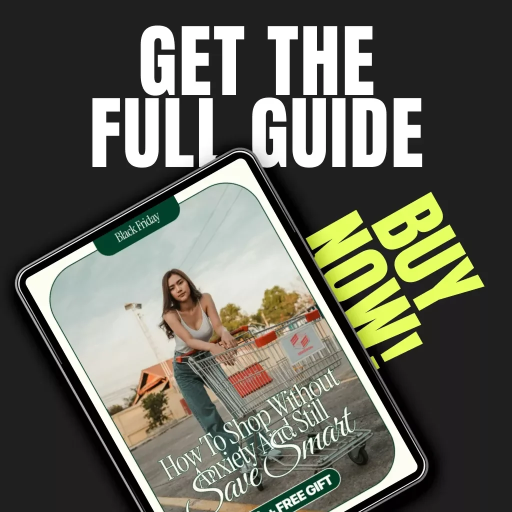 How to Shop Without Anxiety and Still Save Smart | Black Friday How to Shop Without Anxiety Guide | Digital Download for Mindful and Smart Shoppers
