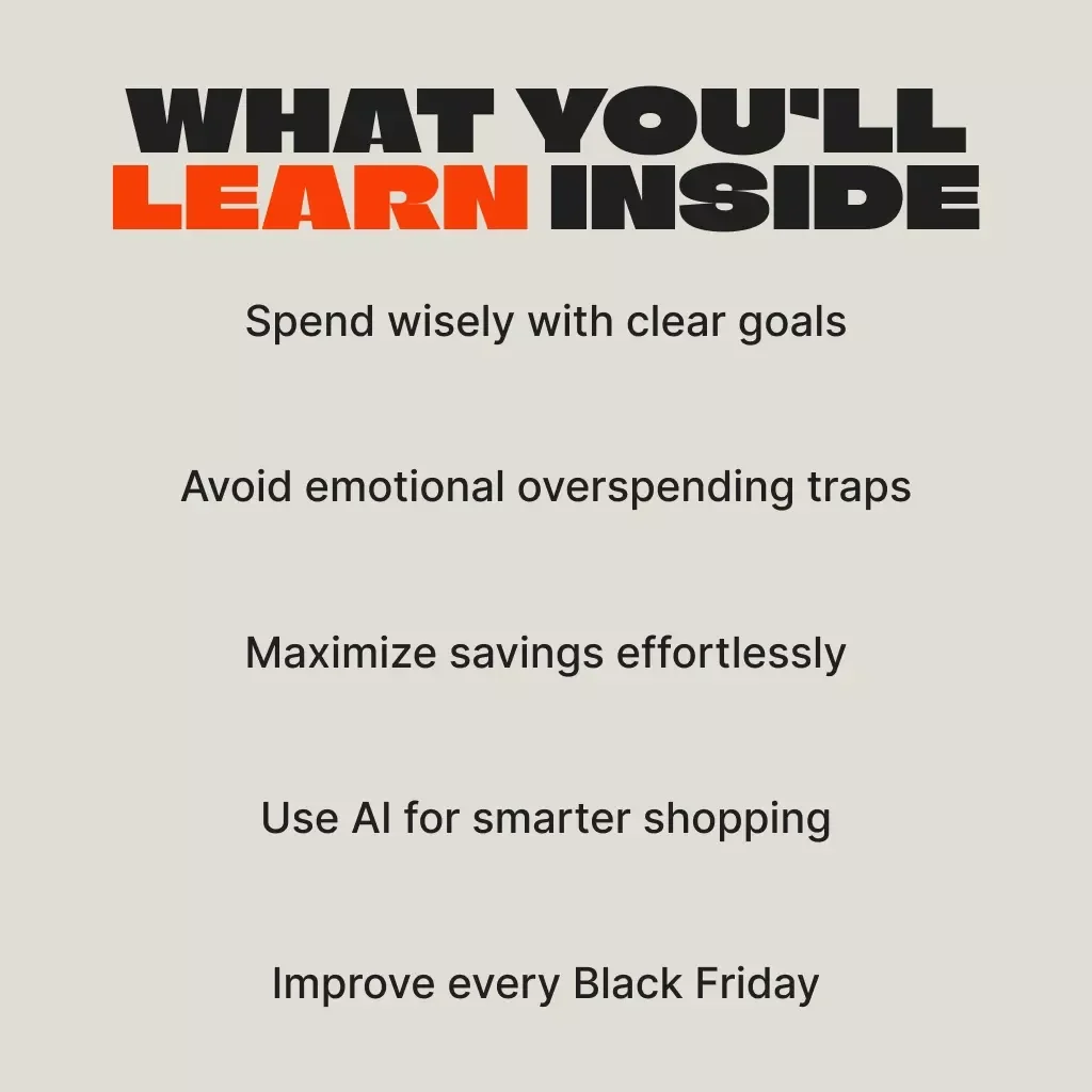 Black Friday Smarts: Set Goals, Shop Smart, Save Big | Goal-Setting eBook for Smarter Black Friday Shopping | How to Set Clear Goals for Your Black Friday Shopping | Digital Download Guide