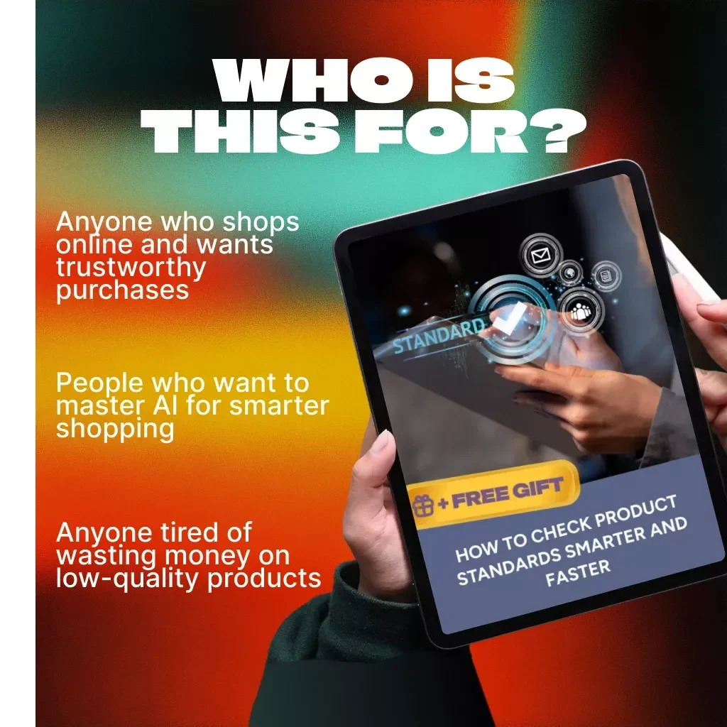 How to Check Product Standards Smarter and Faster | AI Shopping Guide | Digital Download eBook for Smarter Online Buying, Product Quality Checklist, and Black Friday Deal Checker