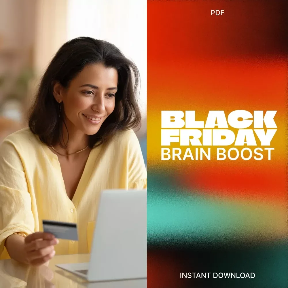 Black Friday Brain Boost: Your Checklist for Smart, Long-Term Purchases | Digital Download | Printable Checklist for Mindful Shopping & Financial Wellness | Why You Should Consider the Long-Term Value of Black Friday Purchases