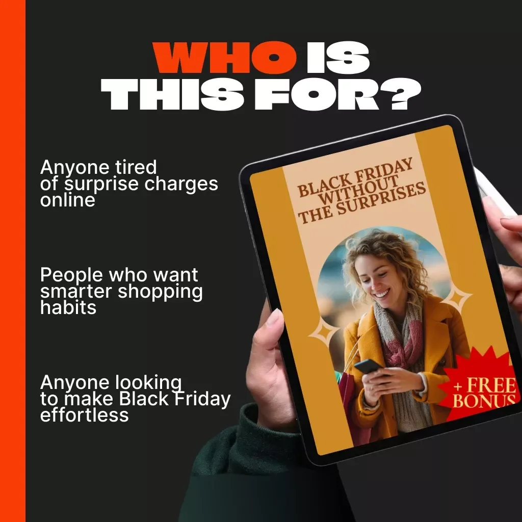 Black Friday Without the Surprises | Ultimate Guide to How to Avoid Hidden Fees During Black Friday Sales, Digital Download, Smart Shopping eBook