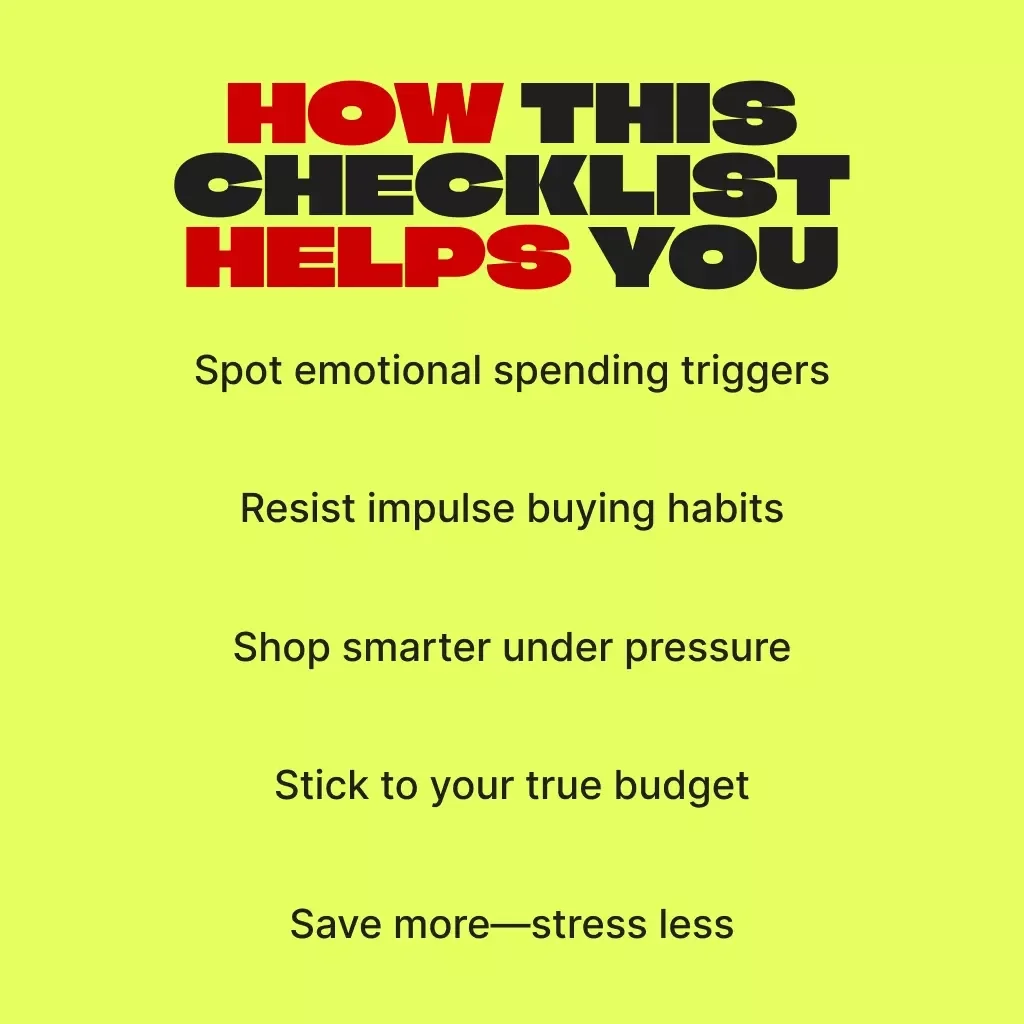 Black Friday Spending Traps: Your Ultimate Overspending Trigger Checklist | Printable Guide to How to Identify Triggers for Overspending, Budget Planner, Digital Download