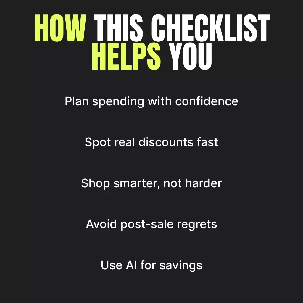 Your Personal Black Friday Shopping Rulebook Checklist | Digital Download Guide for Smart Shoppers | Learn how to design personal shopping rules for Black Friday | Printable Budget & Deal Strategy Planner