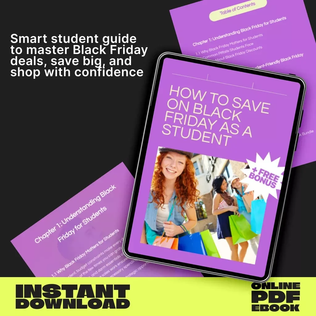 How to Save on Black Friday as a Student | Ultimate Budget-Friendly Black Friday Guide for Students | Digital Download eBook & Checklist