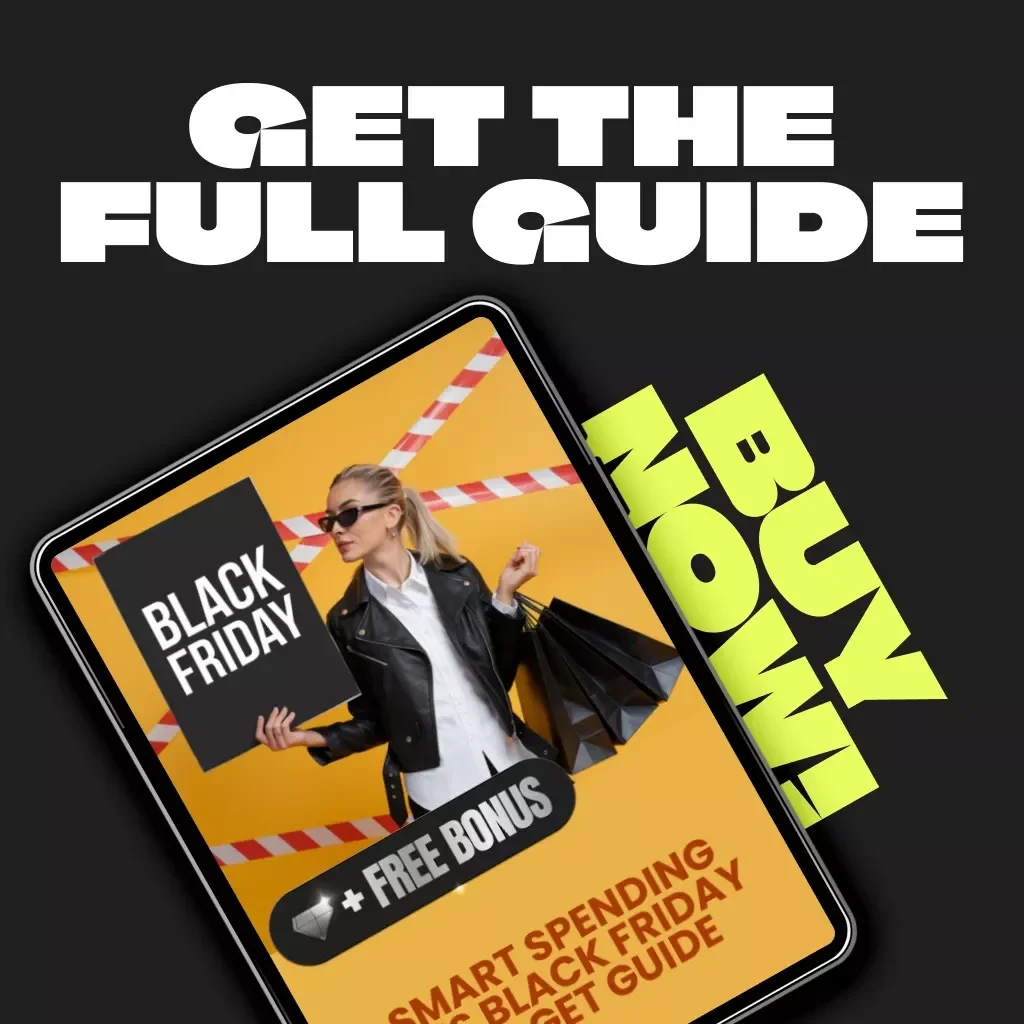 Smart Spending This Black Friday Budget Guide | How to Set a Black Friday Shopping Budget | Digital Download Money-Saving eBook for Smart Shoppers