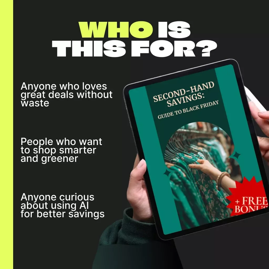 Second-Hand Savings: Guide to Black Friday | How to Buy Second-Hand Items on Black Friday | Sustainable Shopping eBook for Smart Shoppers
