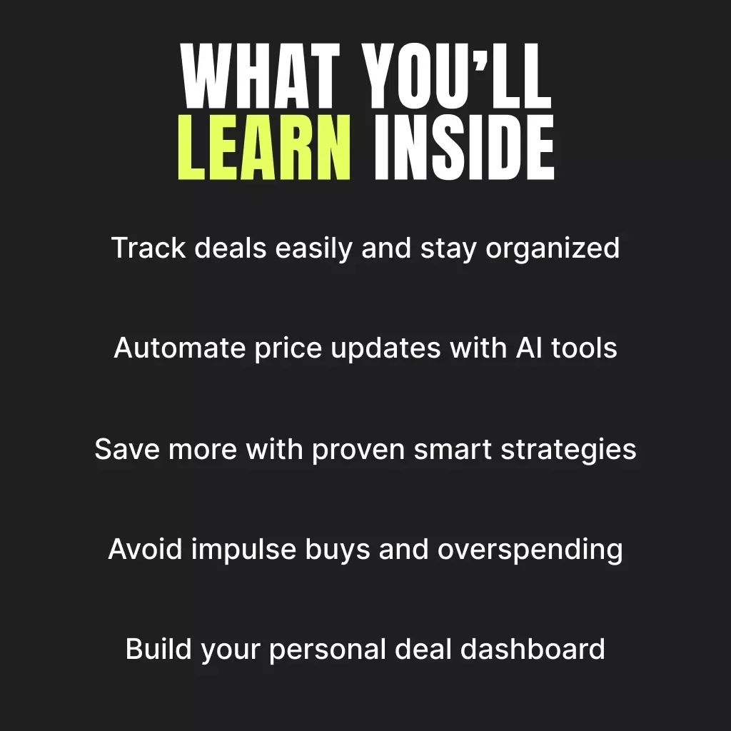 Master the Art of Tracking Black Friday Deals | Smart Shopping Guide, AI-Powered Deal Tracker, Digital Download eBook for Savvy Shoppers, Price Tracking Tools & Checklists
