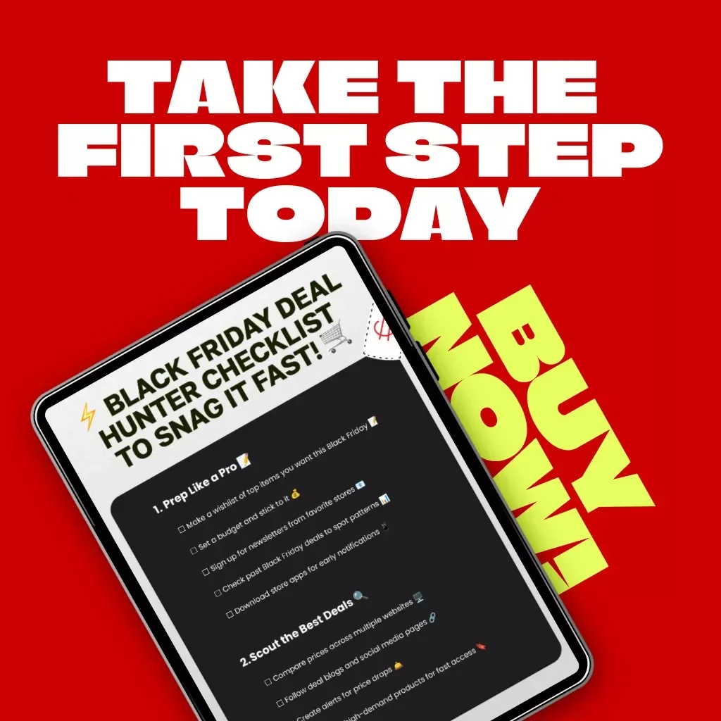 Black Friday Deal Hunter Checklist to Snag It Fast | Printable Checklist for Grabbing Black Friday Deals Fast | Digital Download Guide for Smart Shoppers