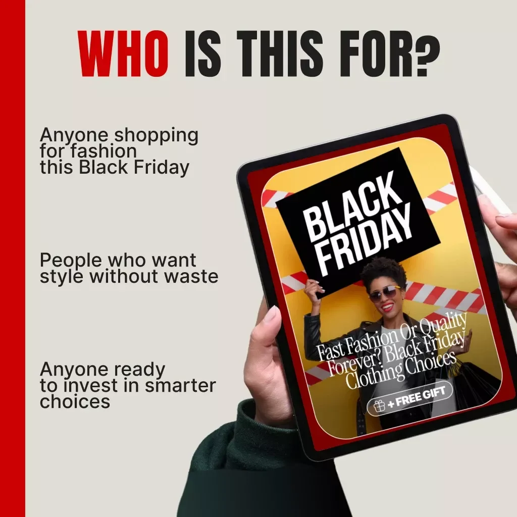 Fast Fashion or Quality Forever? Black Friday Clothing Choices | Ebook on How to Choose Between Fast Fashion and Quality Brands on Black Friday | Sustainable Shopping Guide | Digital Download