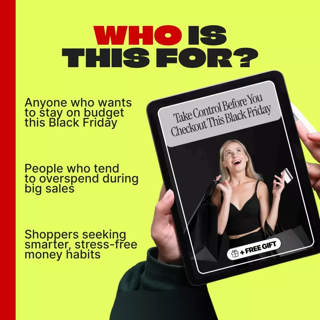 Take Control Before You Checkout This Black Friday | How to Set Spending Limits During Black Friday | Smart Shopping Budget Planner eBook | Digital Download Guide for Financial Control