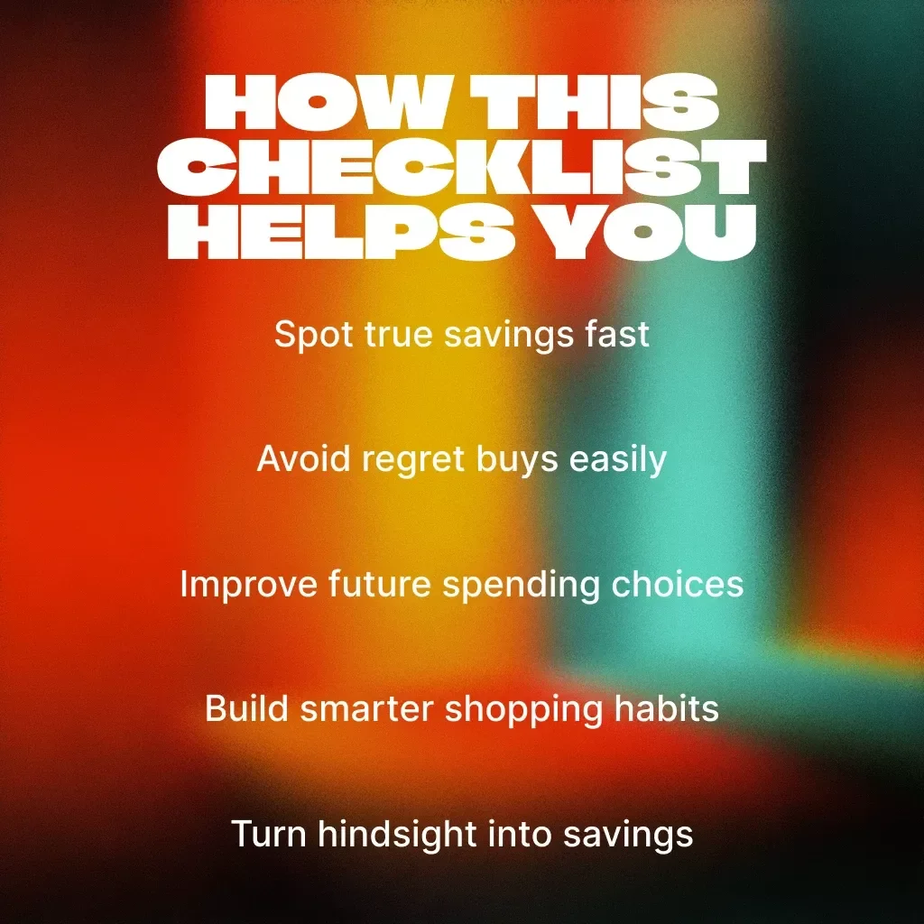The Black Friday Reflection Checklist | Digital Download | Smart Shopping Planner & Spending Review Guide | why you should review last year’s black friday purchases