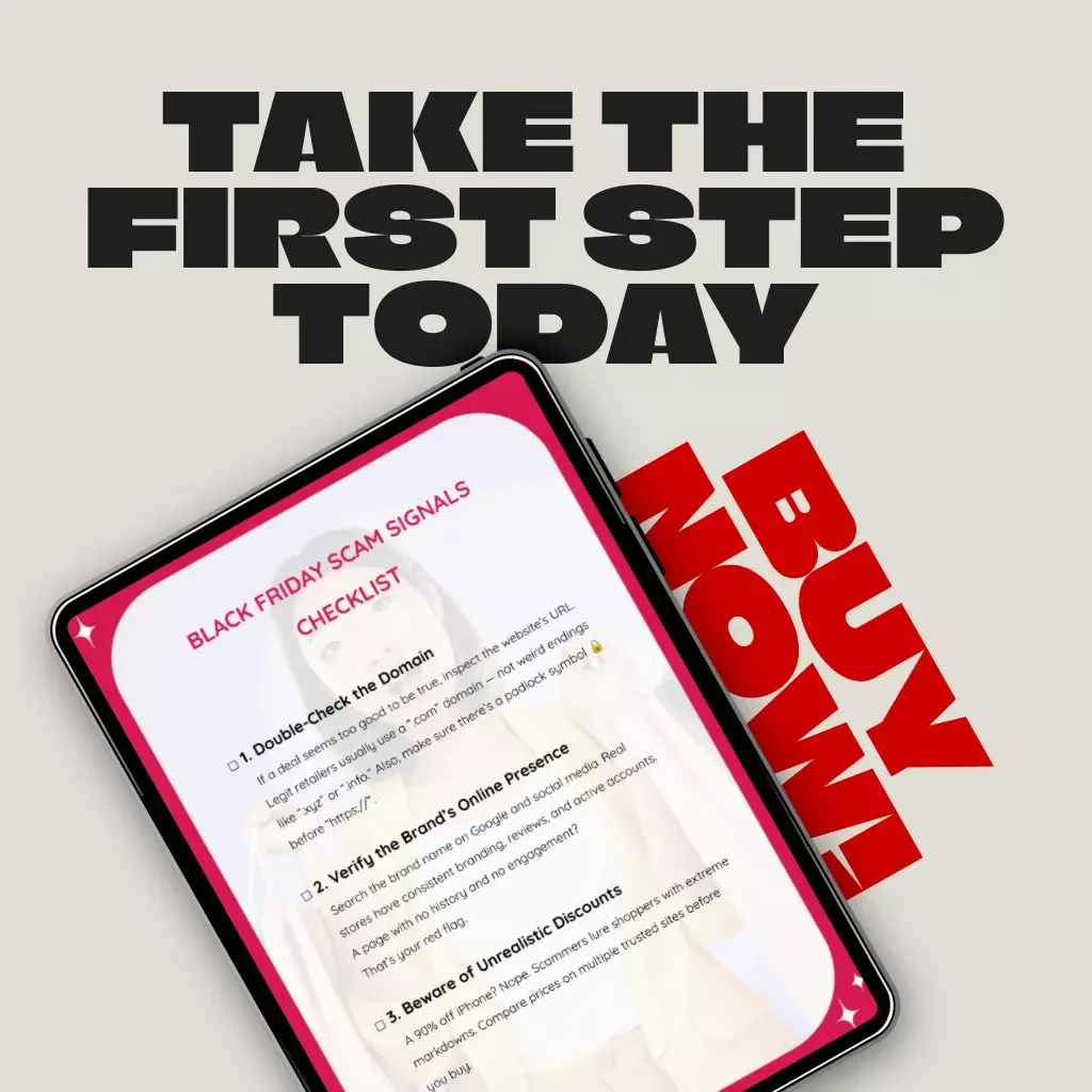 BLACK FRIDAY SCAM SIGNALS CHECKLIST | Digital Download | Online Shopping Safety Guide | Holiday Shopping Protection eBook | Cybersecurity Tips for Smart Buyers | Anti-Scam Printable PDF