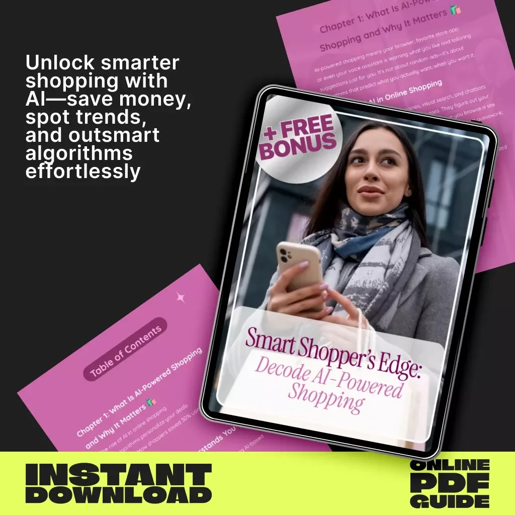 Smart Shopper’s Edge: Decode AI-Powered Shopping | How to Understand AI-Powered Shopping | Digital Download Guide for Smarter Online Buying, AI Prompts, and Deal-Finding Tips