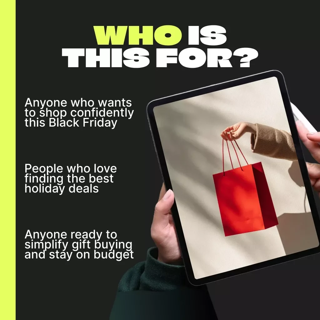 Black Friday Gift Shopping Game Plan | Printable Holiday Checklist | Digital Download Guide on How to Shop for Gifts During Black Friday | Budget & Deal Planning Worksheet