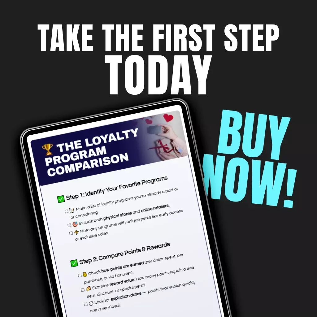 The Loyalty Program Comparison | Printable Checklist & Digital Guide for Smart Shoppers | How to Compare Loyalty Programs & Maximize Rewards