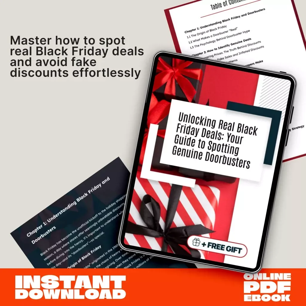 Unlocking Real Black Friday Deals: Your Guide to Spotting Genuine Doorbusters | Digital eBook | Black Friday Shopping Guide | AI Tools for Real Discounts | Budget & Strategy Checklist