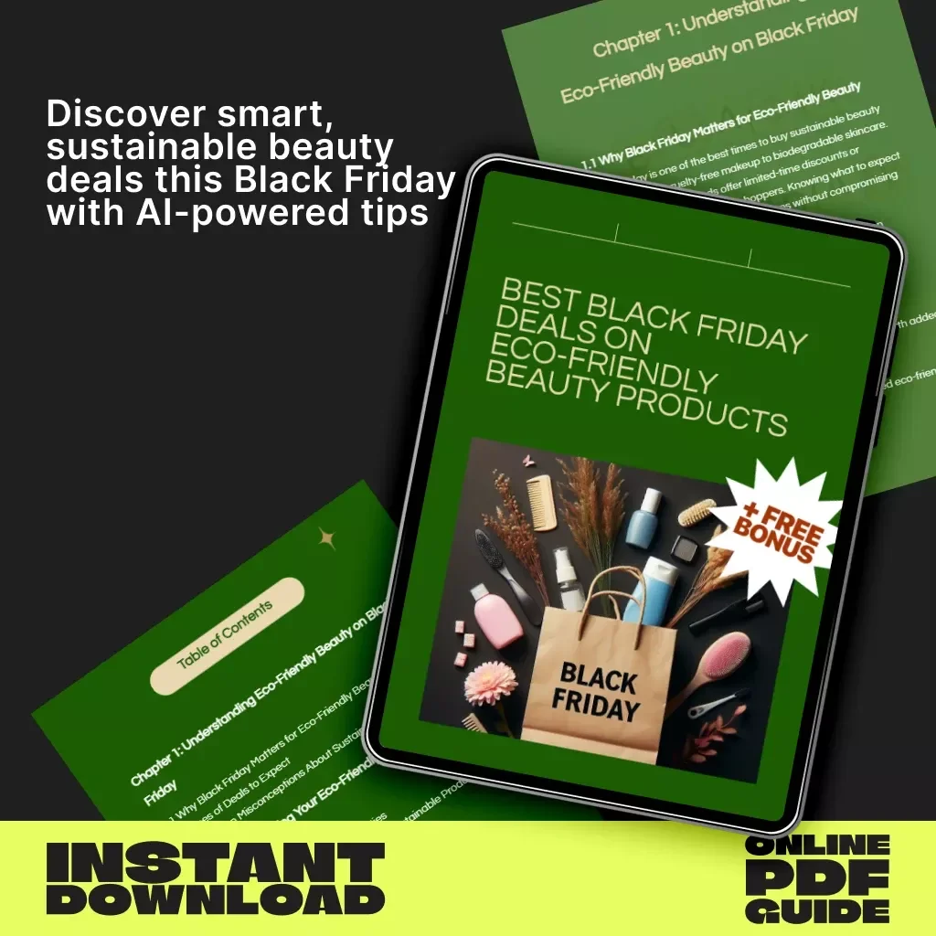 Best Black Friday Deals on Eco-Friendly Beauty Products | Sustainable Beauty Shopping Guide for 2025 | Digital Download eBook for Finding the Best Black Friday Sales for Eco-Friendly Beauty Products