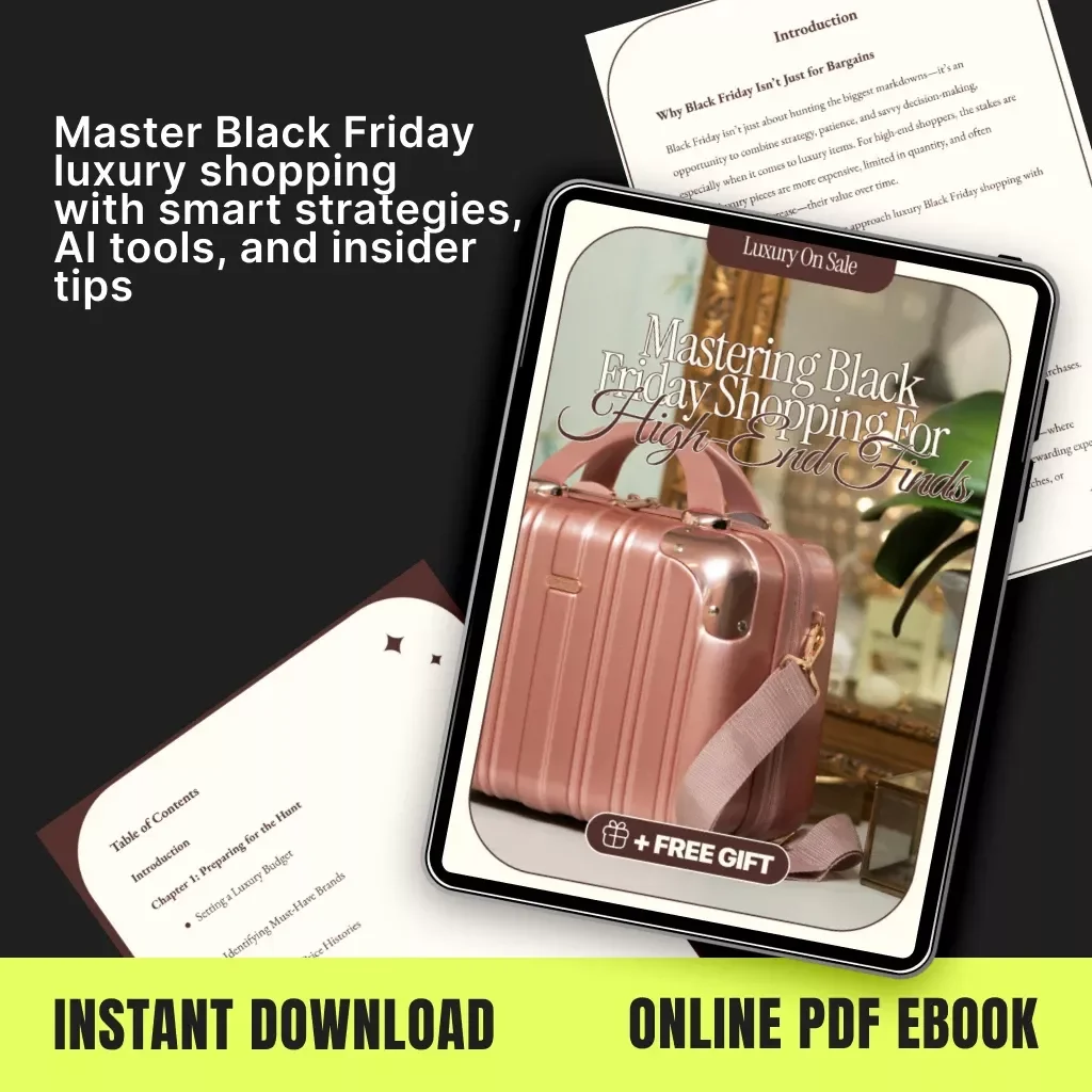 Luxury on Sale: Mastering Black Friday Shopping for High-End Finds | Black Friday Shopping Rules for Luxury Items | Digital eBook for Smart Shoppers