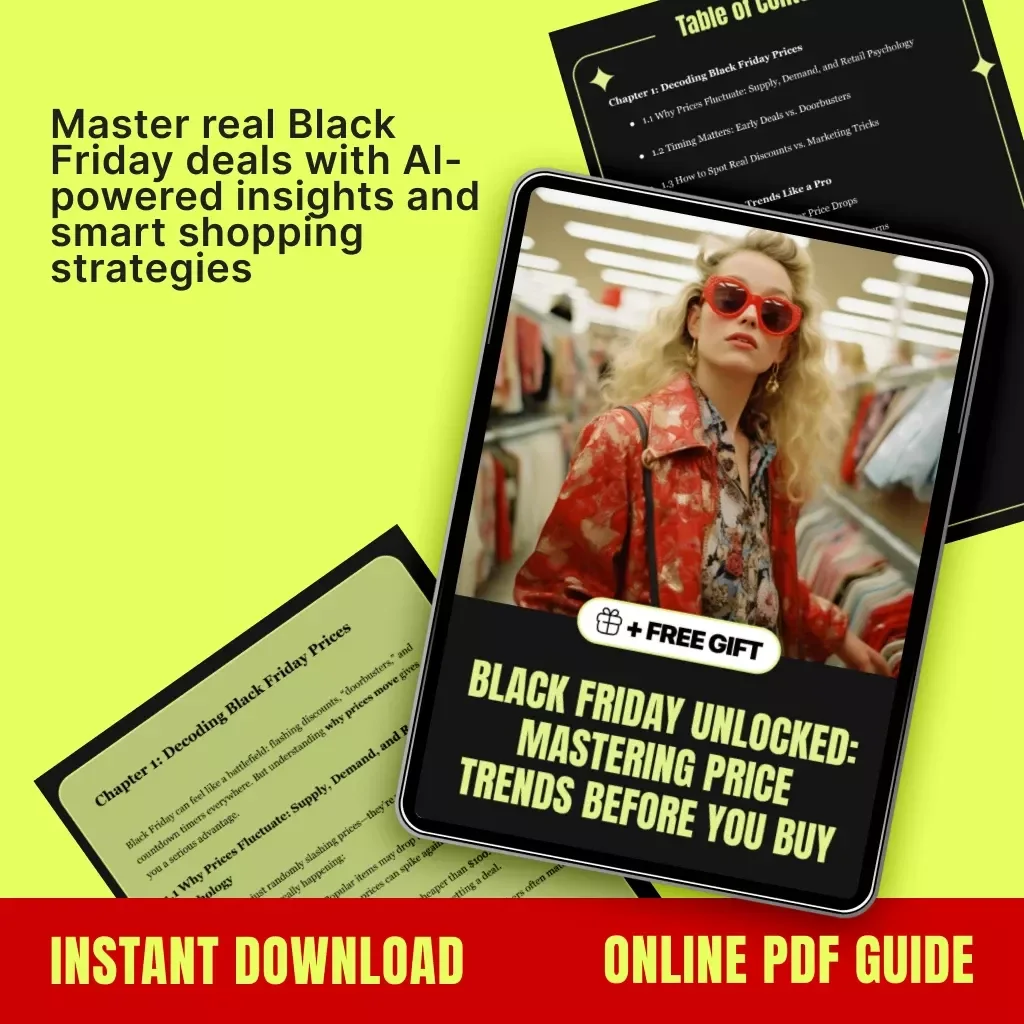 Black Friday Unlocked: Mastering Price Trends Before You Buy | Digital Guide, eBook, Smart Shopping Checklist, AI Deal Tracker, Black Friday Savings Strategy