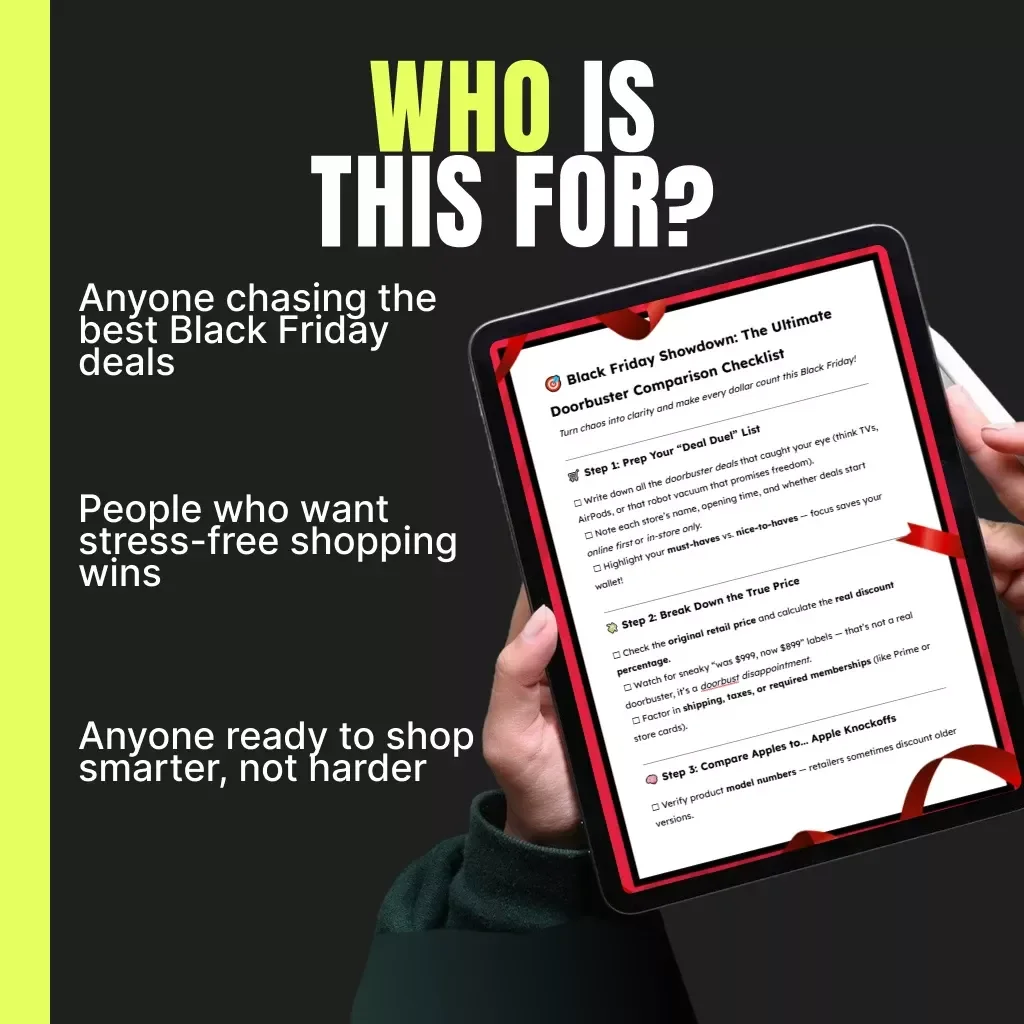 Black Friday Showdown: The Ultimate Doorbuster Comparison Checklist | Printable Guide to How to Compare Doorbuster Deals, Save Big, and Shop Smarter