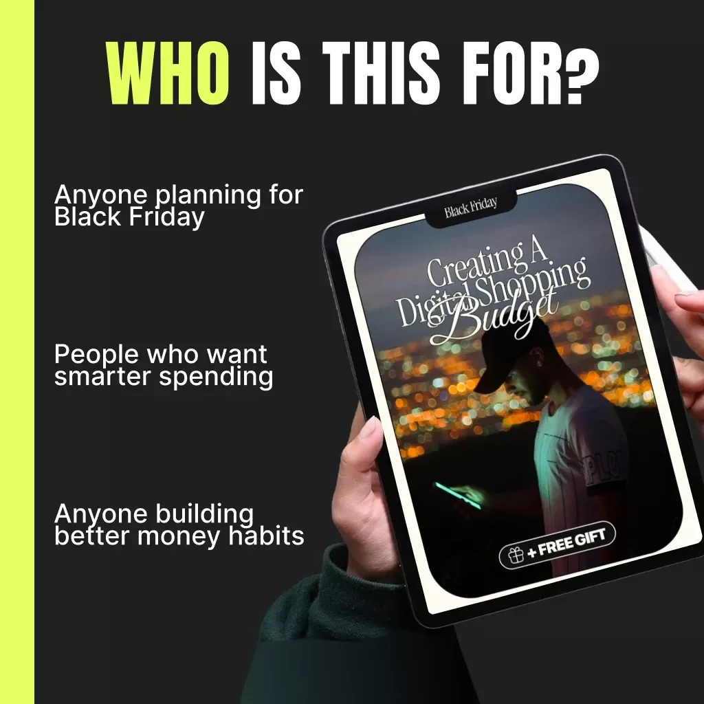 Creating a Digital Shopping Budget | How to Create a Digital Shopping Budget for Black Friday | Printable & Downloadable eBook for Smart Holiday Savings