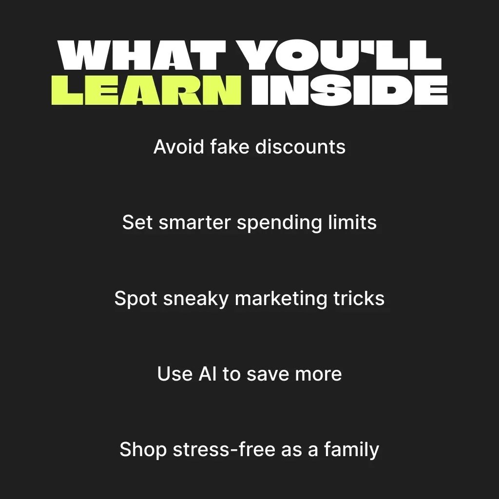Shop Smart Together on Black Friday | How to Teach Family Members to Shop Smart on Black Friday | Printable Digital Guide for Smarter Family Shopping