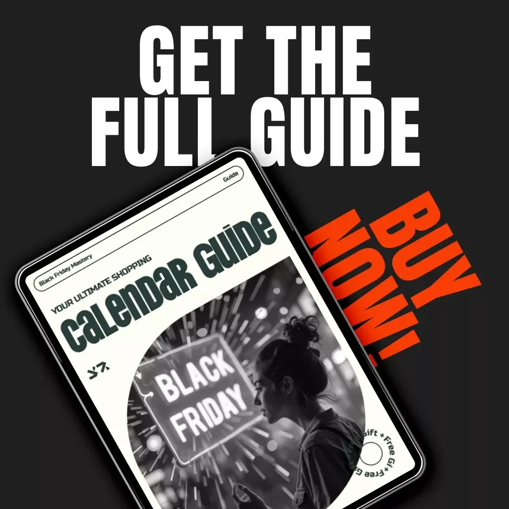Black Friday Mastery: Your Ultimate Shopping Calendar Guide | How to Make a Black Friday Shopping Calendar | Digital Download eBook & Planner for Smart Shoppers