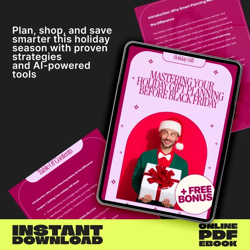 Mastering Your Holiday Gift Planning Before Black Friday | Ultimate How to Plan Holiday Gifts During Black Friday eBook for Stress-Free Shopping