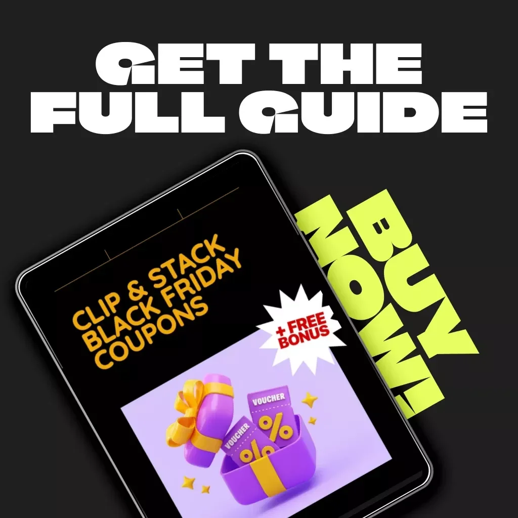 Clip & Stack Black Friday Coupons | Digital Couponing Guide | AI Coupon Strategy eBook | Printable Savings Checklist | Learn How to Stack Coupons & Maximize Discounts