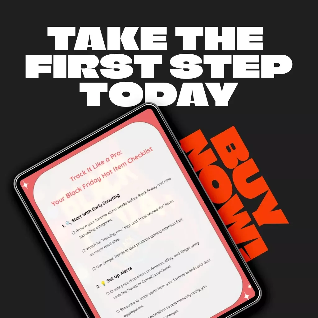 Track It Like a Pro: Your Black Friday Hot Item Checklist | Ultimate Black Friday Guide, Shopping Planner, Digital Download for Smart Shoppers, Deal Trackers & eCommerce Enthusiasts