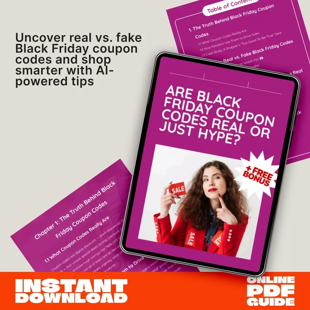 Are Black Friday Coupon Codes Real or Just Hype? | Digital Download Guide for Smart Shoppers | Black Friday eBook, AI Coupon Finder, Deal Strategy & Money-Saving Tips