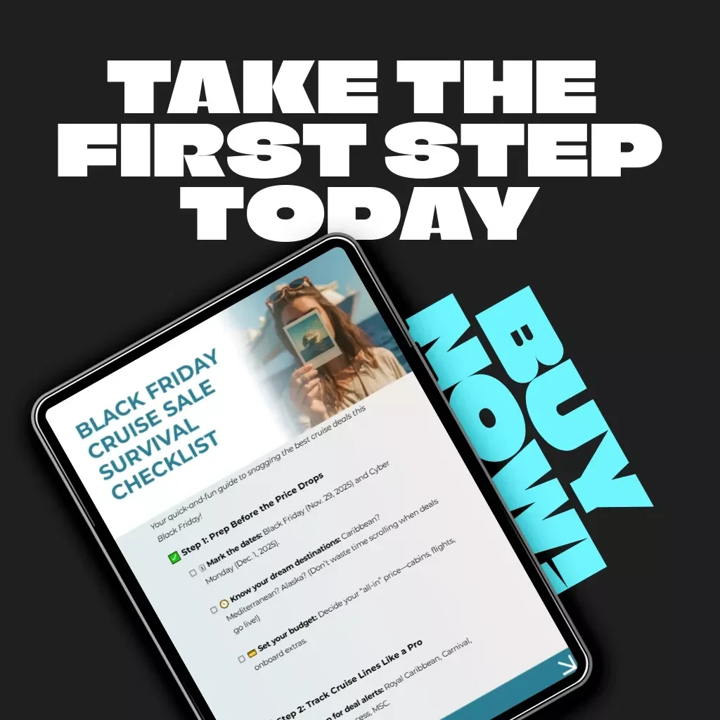 Black Friday Cruise Sale Survival Checklist | Digital Download Cruise Deal Guide | Best Black Friday Sales for Cruises Planning Tool | Cruise Shopping Printable