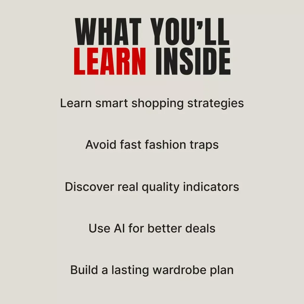 Fast Fashion or Quality Forever? Black Friday Clothing Choices | Ebook on How to Choose Between Fast Fashion and Quality Brands on Black Friday | Sustainable Shopping Guide | Digital Download