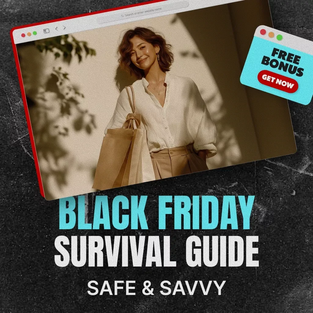 Safe & Savvy: Your Smart Black Friday Survival Guide | Digital Download eBook for Online & In-Store Shopping Safety, AI Shopping Planner, Cybersecurity Checklist, Budget Tracker