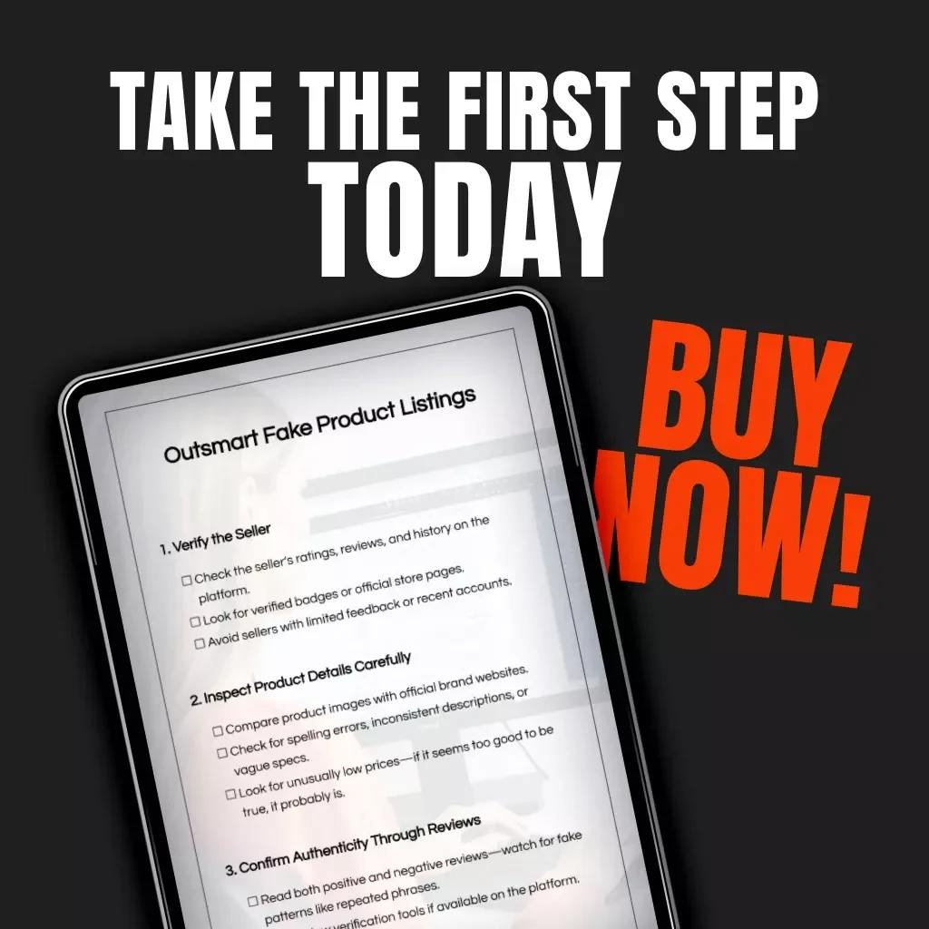 Outsmart Fake Product Listings | Digital Guide for Safe Online Shopping | eBook on Spotting Counterfeit Products, Avoiding Scams & Verifying Authentic Sellers