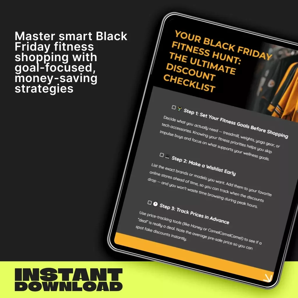 Your Black Friday Fitness Hunt: The Ultimate Discount Checklist | Digital Download Guide for How to Find Discounts on Fitness Equipment During Black Friday