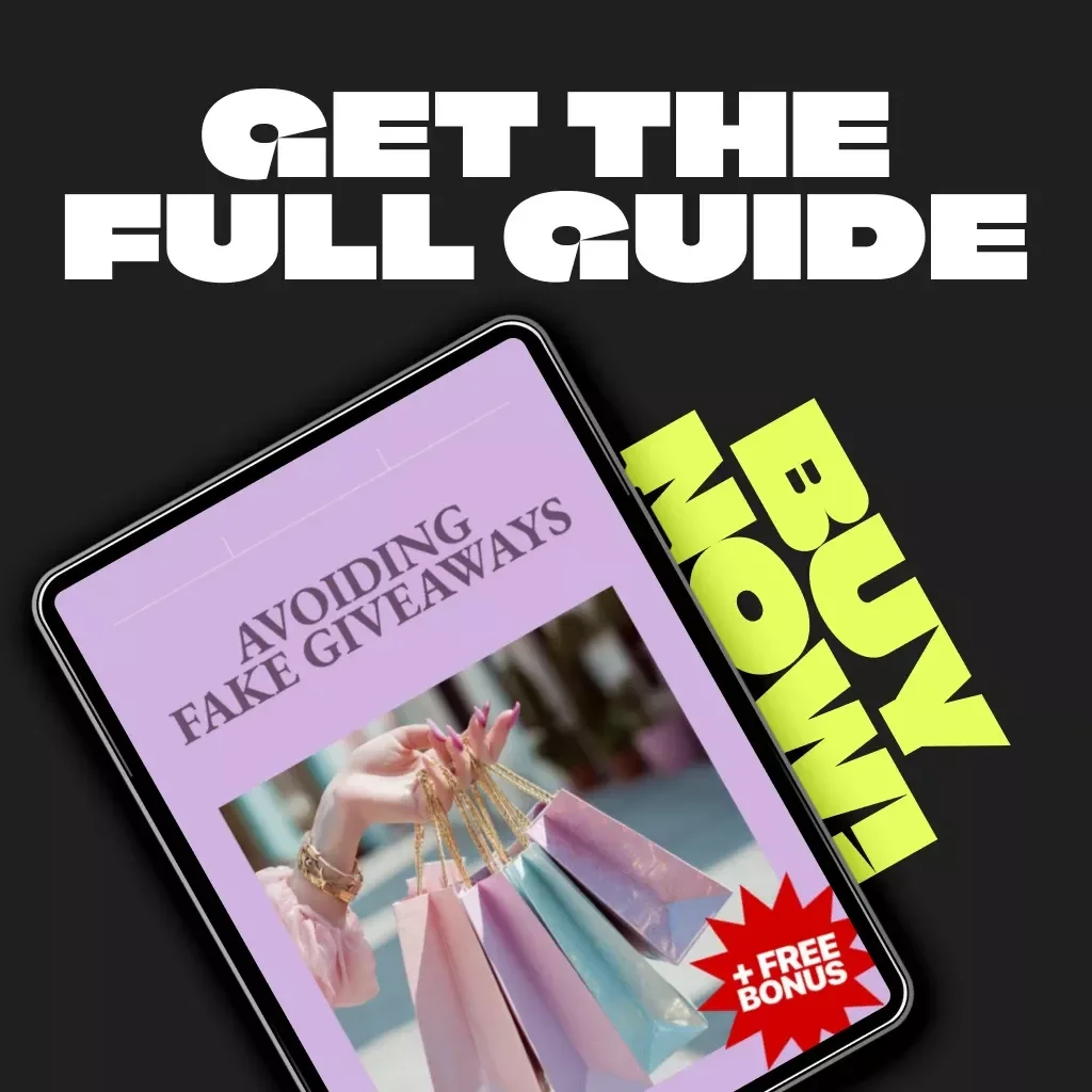 Avoiding Fake Giveaways | Digital Safety eBook, Online Scam Protection Guide, Cybersecurity Checklist, Learn How to Spot and Avoid Giveaway Scams