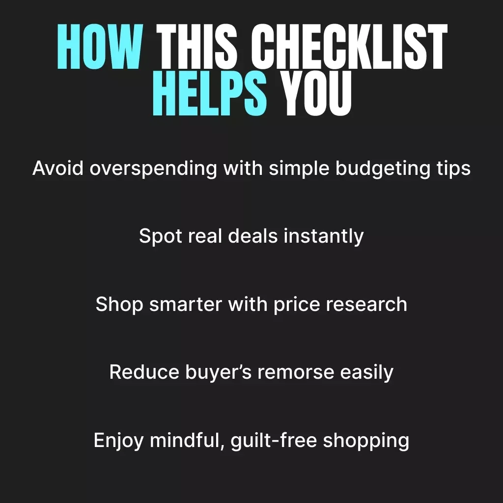 The Smart Shopper’s Black Friday Survival Checklist | Digital Download | How to Shop Responsibly During Black Friday | Printable Budget & Wishlist Planner for Mindful Shoppers