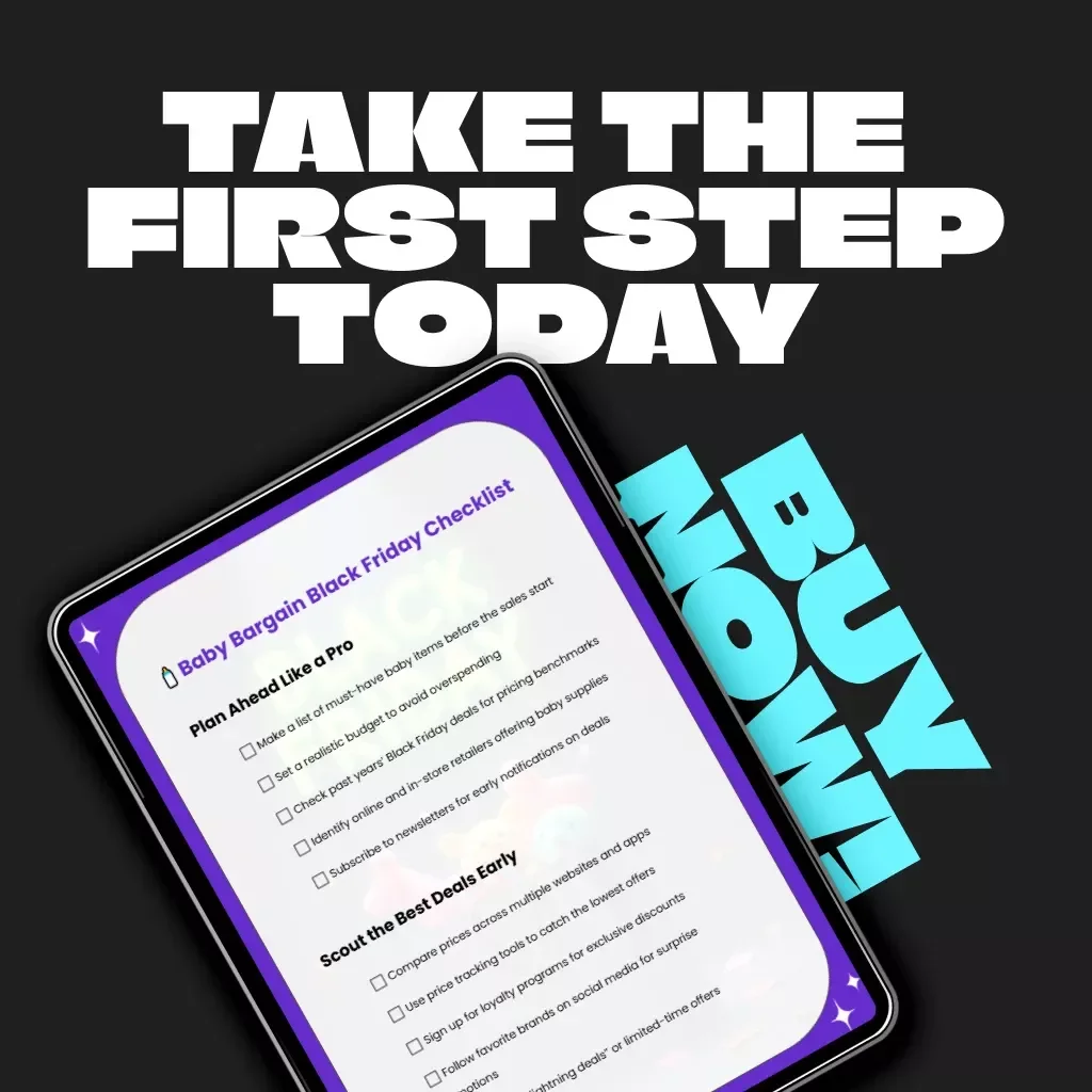 Baby Bargain Black Friday Checklist | Digital Download Guide for Parents | How to Buy Baby Supplies Cheap on Black Friday